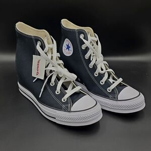 Converse Chuck Taylor All Star Wedge Platform Canvas Black A11909C Women 9.5 NWT